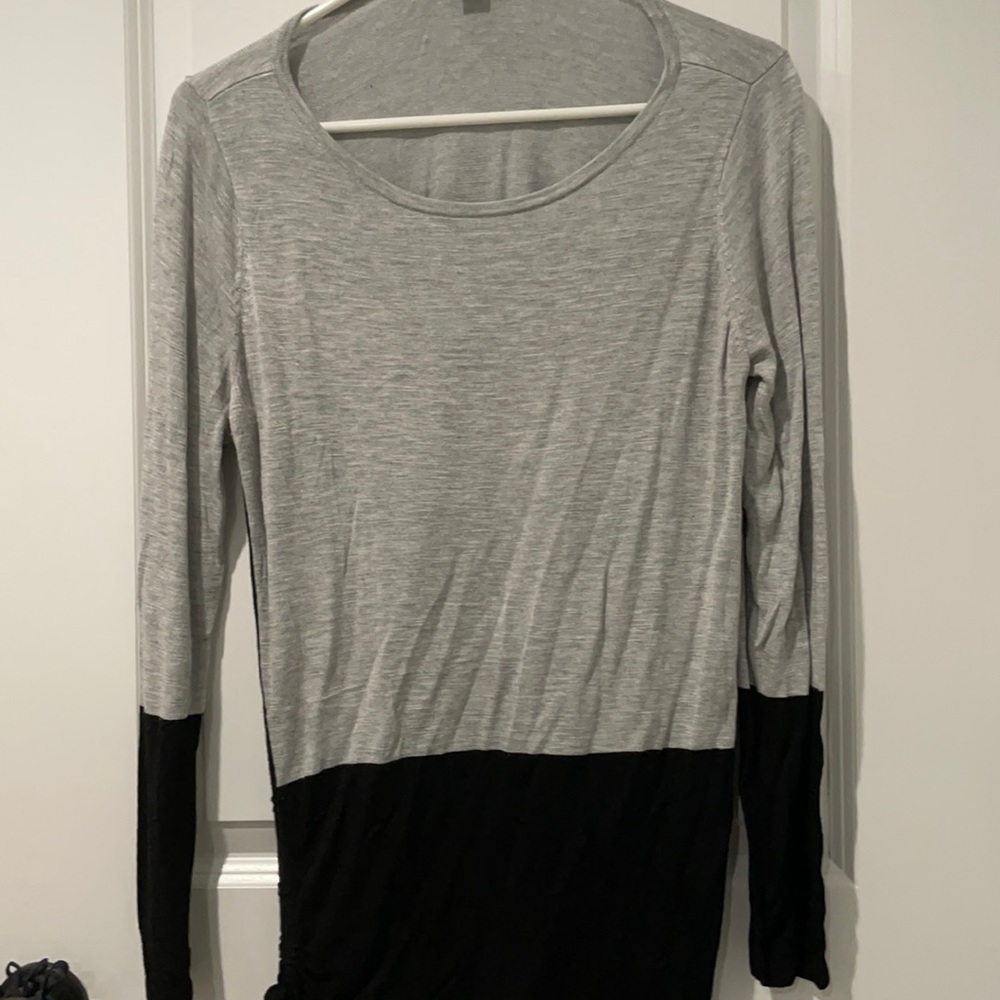 INC Gray and Black long sleeve shirt